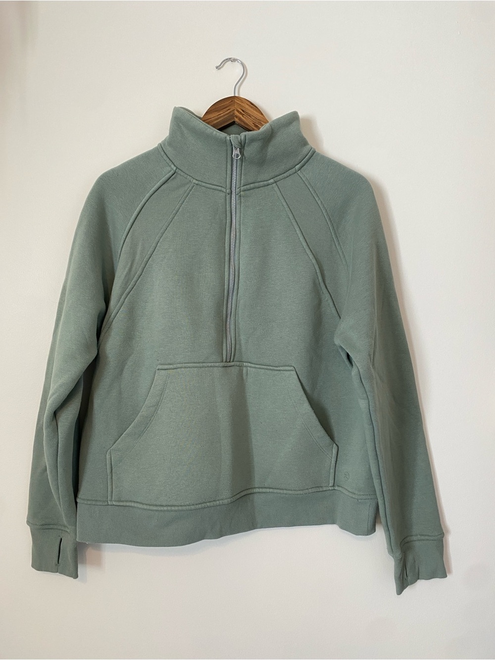 Sage Green Half-Zip Sweater